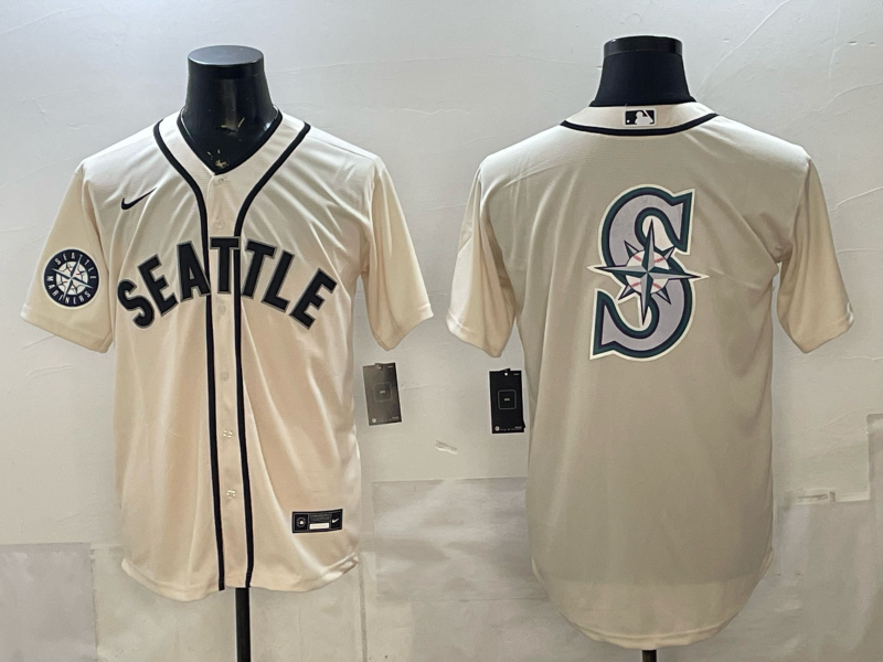 Men 2026 Seattle Mariners blank cream Nike MLB Jersey 09872->seattle mariners->MLB Jersey